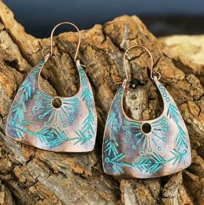 🍉5 for $25* Boho Textured Metal Earrings